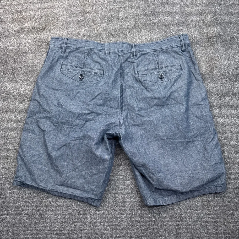 Banana Republic Aiden Chino Shorts Mens Size 33 Blue Gray Casual Stretch Classic